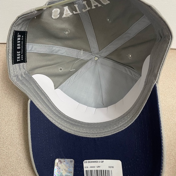 True Brvnd Reversed D Dallas Cowboys Star SnapBack Gray Hat Cap - Picture 5 of 8